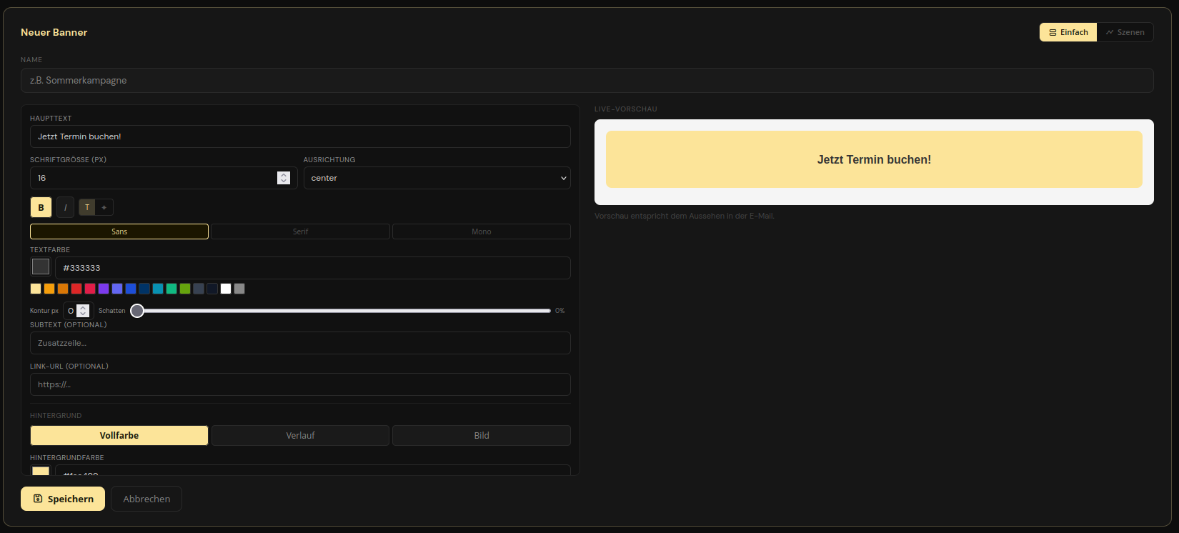 Signaturmonster GIF-Banner-Editor